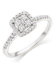 Beaverbrooks 9ct Diamond Cluster Ring - Image 1 of 5