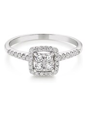 Beaverbrooks 9ct Diamond Cluster Ring - Image 2 of 5