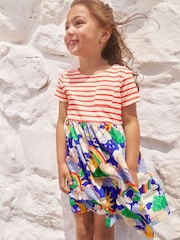 Boden Blue 100% Cotton Hotchpotch Rainbow Weather Jersey Dress - Image 1 of 4