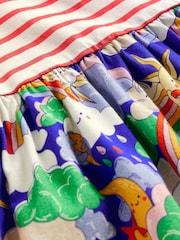 Boden Blue 100% Cotton Hotchpotch Rainbow Weather Jersey Dress - Image 4 of 4