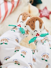 JoJo Maman Bébé Cream Pudding Print Zip Baby Sleepsuit - Image 3 of 4