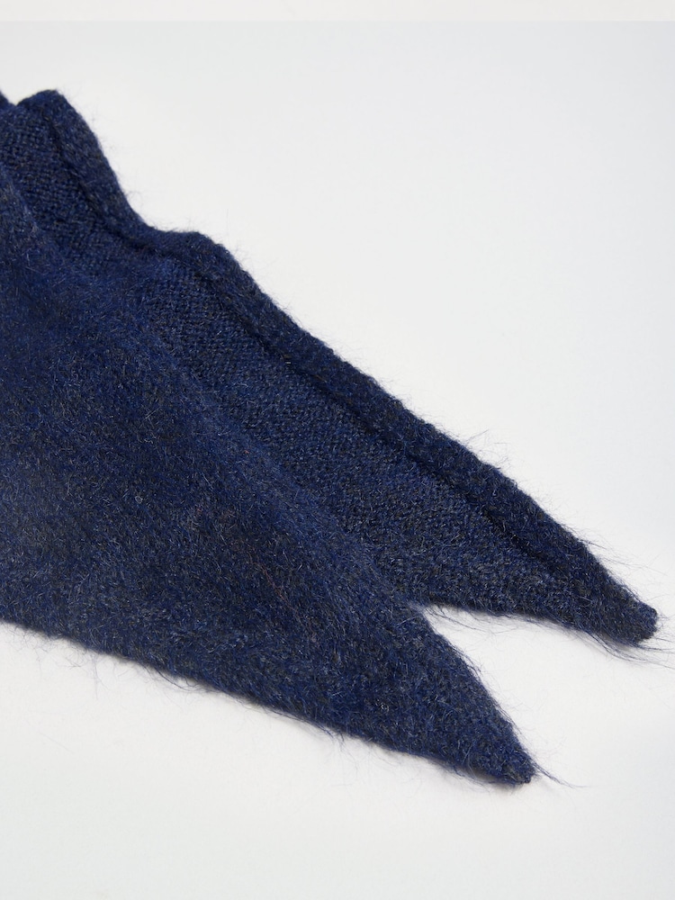 Friends Like These Navy Oversized Brushed Triangle Scarf - Image 6 of 6