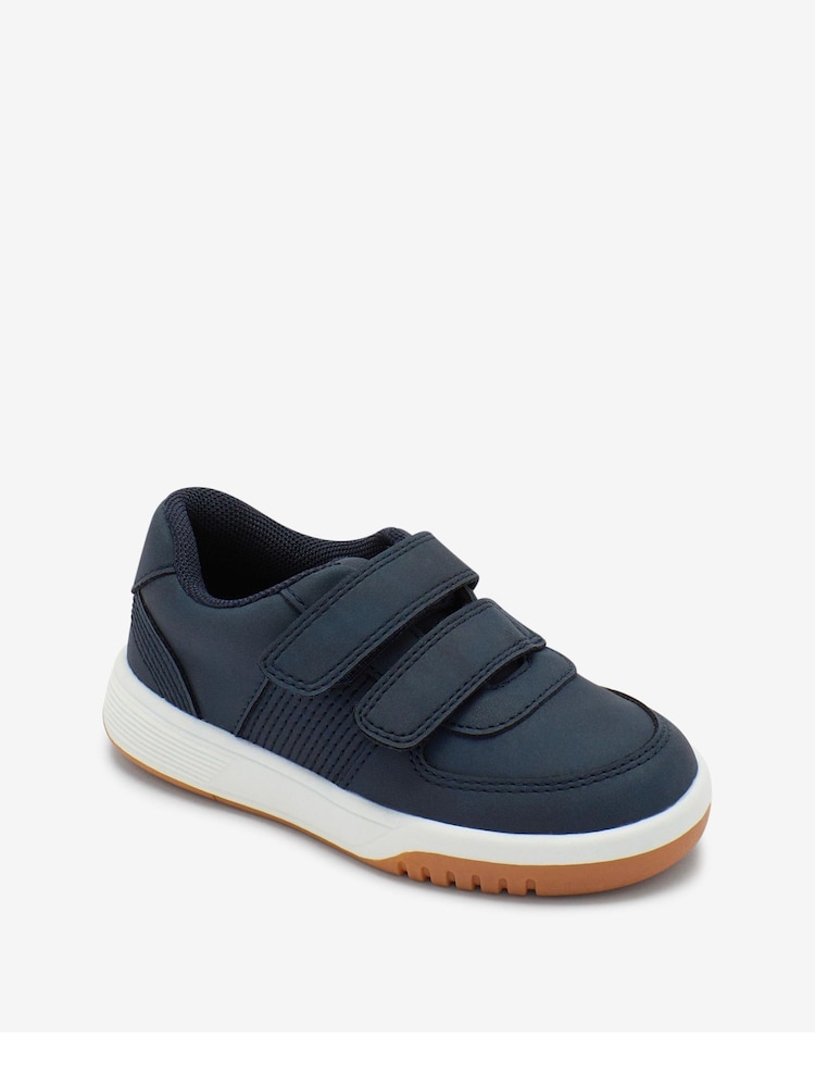 Navy Standard Fit (F) Strap Touch Fastening Trainers - Image 2 of 4 Navy Standard Fit (F) Strap Touch Fastening Trainers - Image 2 of 4