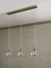 Brass Gloucester 3 Light Pendant Ceiling Light - Image 2 of 8