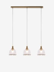 Brass Gloucester 3 Light Pendant Ceiling Light - Image 6 of 8
