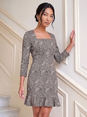 Roman Sequin Neck Frill Hem Φόρεμα - Εικόνα 1 από 4