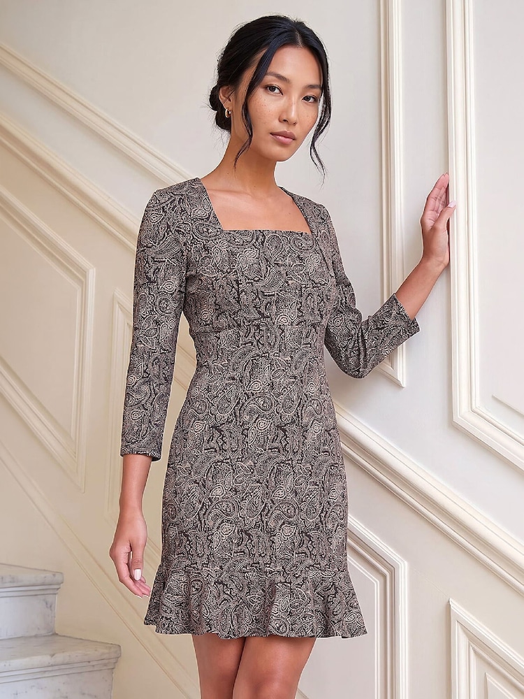 Roman Sequin Neck Frill Hem Φόρεμα - Εικόνα 1 από 4 Roman Sequin Neck Frill Hem Φόρεμα - Εικόνα 1 από 4