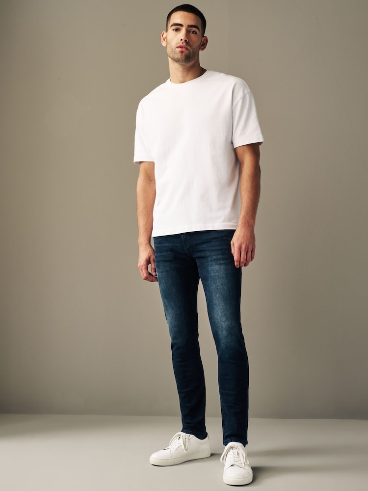 Blue Ink Skinny Fit Vintage Stretch Authentic Jeans - Image 2 of 10