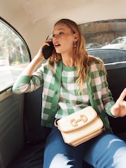 Boden Green 100% Cotton Gingham Cardigan - Image 1 of 7