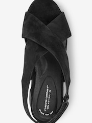 Black Forever Comfort® Motion Flex Cross Over Sandals - Image 4 of 5