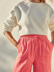 Korallenpink - Weit geschnittene Hose aus 100 % Premium-Leinen - Bild 4 von 7