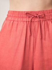 Korallenpink - Weit geschnittene Hose aus 100 % Premium-Leinen - Bild 6 von 7
