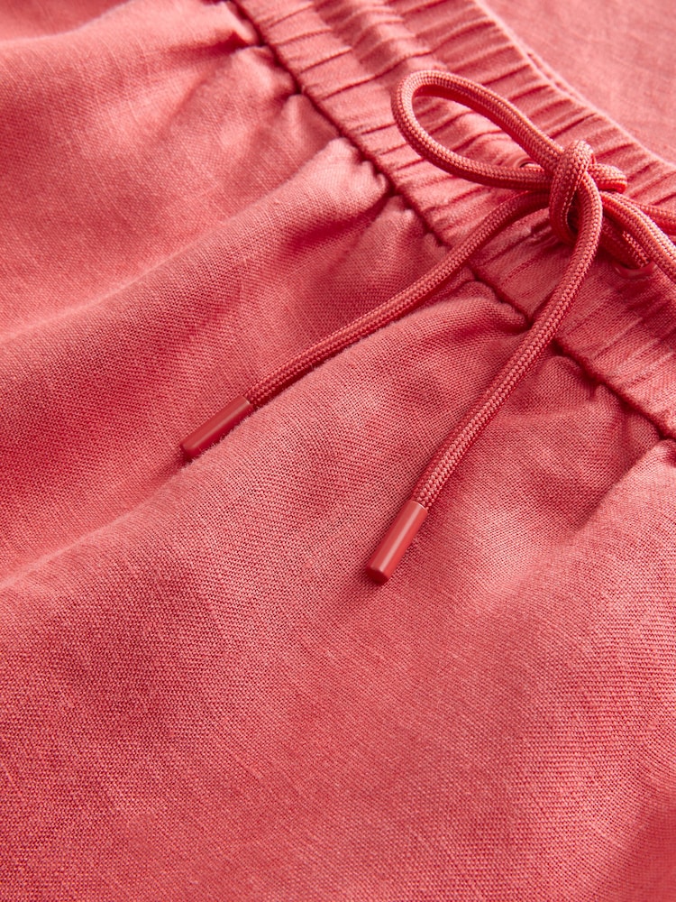Korallenpink - Weit geschnittene Hose aus 100 % Premium-Leinen - Bild 7 von 7