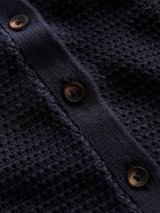 Boden Blue Textured Scallop Cardigan - Image 6 of 6