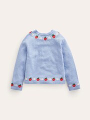 Boden Blue Chick Embroidered Cardigan - Image 2 of 3