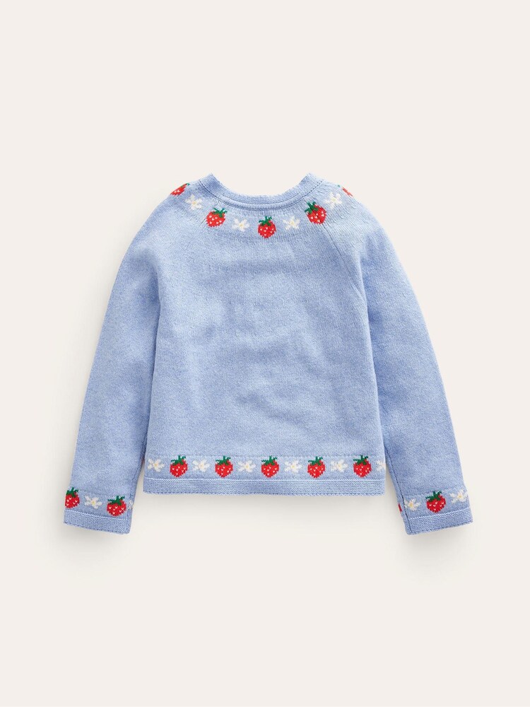 Boden Blue Chick Embroidered Cardigan - Image 2 of 3