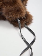 Friends Like These Chocolate Brown Cosy Faux Fur Trapper Hat - Image 6 of 6