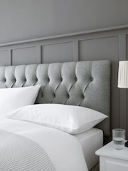 Wool Blend Grey Parisian Upholstered Headboard - Image 1 of 5