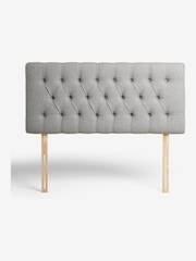 Wool Blend Grey Parisian Upholstered Headboard - Image 2 of 5
