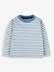 JoJo Maman Bébé Navy 2-Pack Highland Cow Appliqué & Stripe Baby Tops - Image 3 of 6