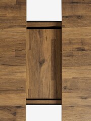 Dark Bronx Oak Effect Oval 6 to 8 Seater Extending Dining Table - Image 5 of 9