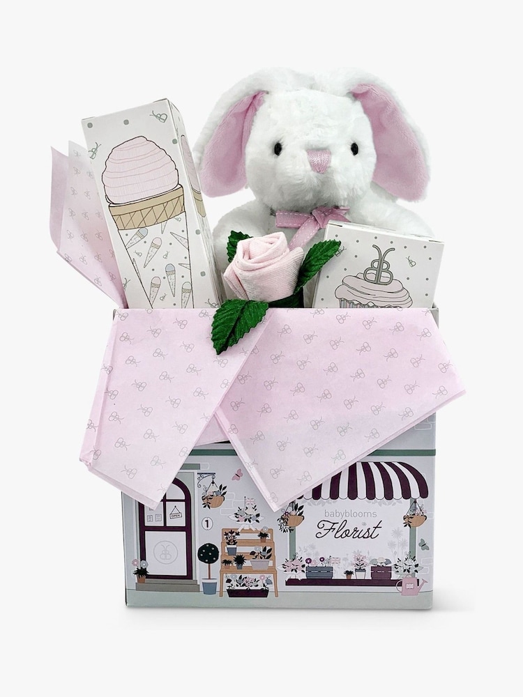 Babyblooms Pink 100% Cotton Bunny Welcome Baby Gift - Image 1 of 7