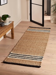 Natural Monty Stripe Jute Runner - Image 1 of 3