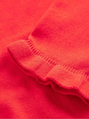 Vermelho - Boden de algodão Merino com babados Jumper - Imagem 7 de 7