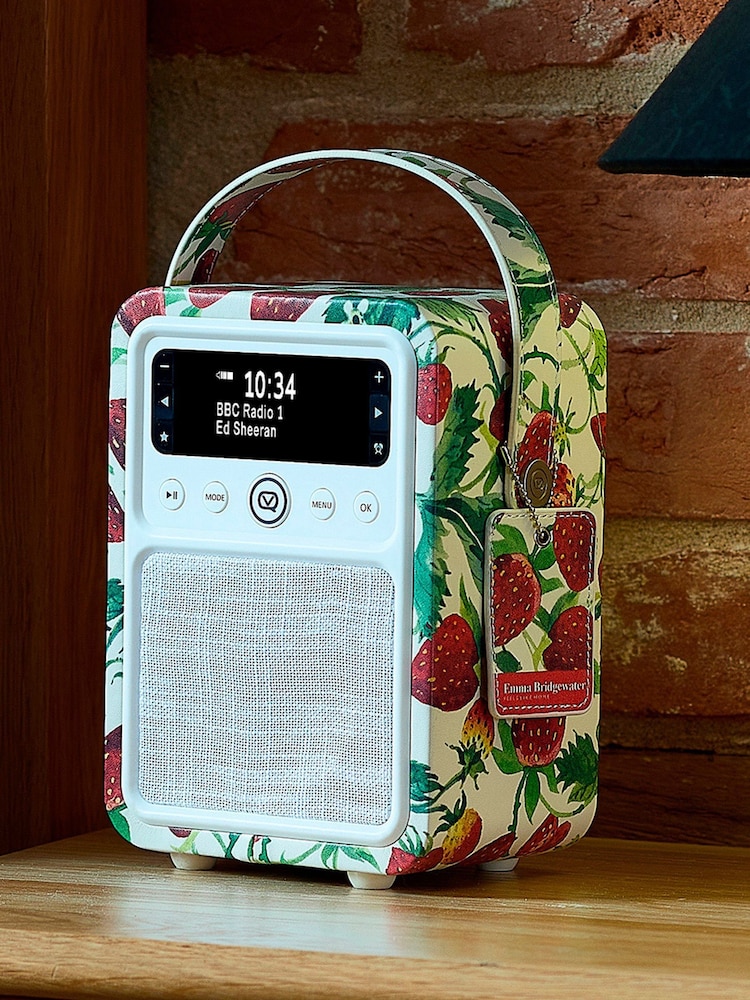 View Quest Red Emma Bridgewater Strawberries VQ Monty DAB Radio - Image 1 of 4