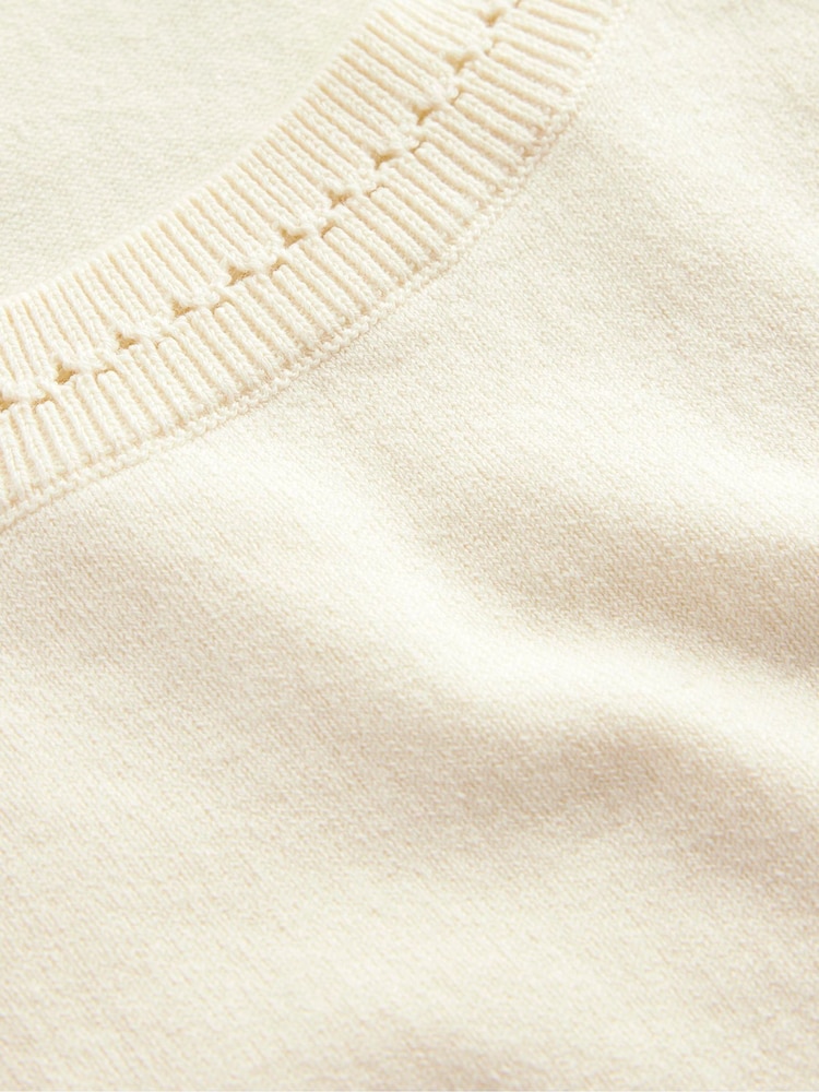 Boden Cream Catriona Crew Neck Cotton Tank - Image 6 of 6 Boden Cream Catriona Crew Neck Cotton Tank - Image 6 of 6