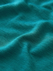 Teal Blue Print One Shoulder Jersey Midi Summer Dress - Image 7 of 7