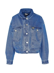 Barbour International® Denim Mid Wash 100% Cotton Trucker Jacket - Image 13 of 13
