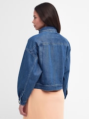 Barbour International® Denim Mid Wash 100% Cotton Trucker Jacket - Image 2 of 13