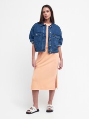 Barbour International® Denim Mid Wash 100% Cotton Trucker Jacket - Image 3 of 13