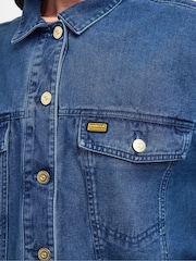 Barbour International® Denim Mid Wash 100% Cotton Trucker Jacket - Image 5 of 13