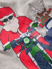 Boden Front & Back Christmas Print T-Shirt - Imaginea 3 din 3