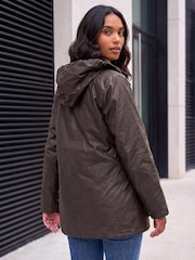 Roman Brown Waxed Longline Coat - Image 4 of 4