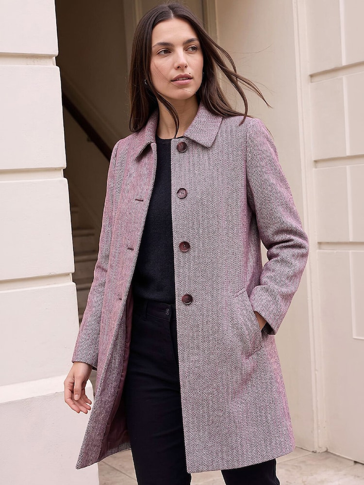 Roman Red Herringbone Dolly Coat - Image 2 of 4 Roman Red Herringbone Dolly Coat - Image 2 of 4