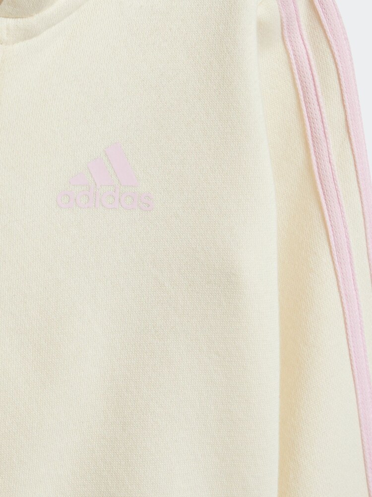 adidas Cream Sportswear Essentials Full-Zip Tracksuit - Image 2 of 3