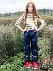 Muddy Puddles Navy Blue Rainy Day Waterproof Over Trousers - Image 1 of 2