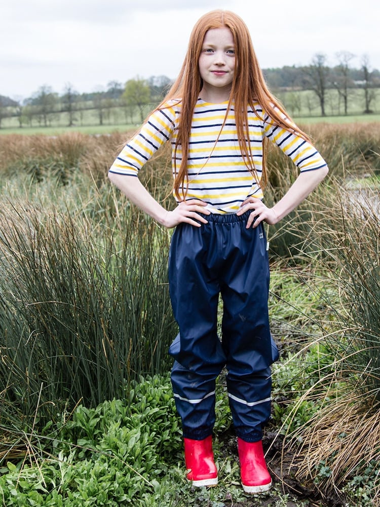 Muddy Puddles Navy Blue Rainy Day Waterproof Over Trousers - Image 1 of 2