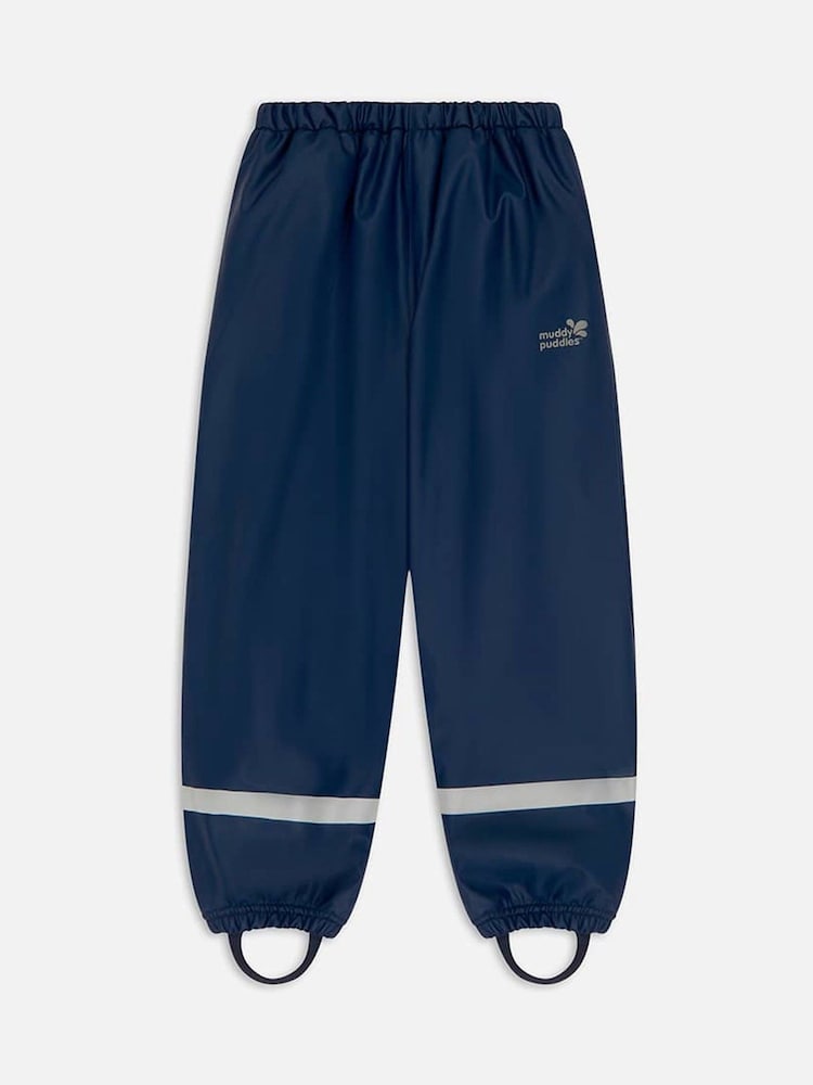 Muddy Puddles Navy Blue Rainy Day Waterproof Over Trousers - Image 2 of 2