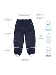 Muddy Puddles Navy Blue Rainy Day Waterproof Over Trousers - Image 3 of 4