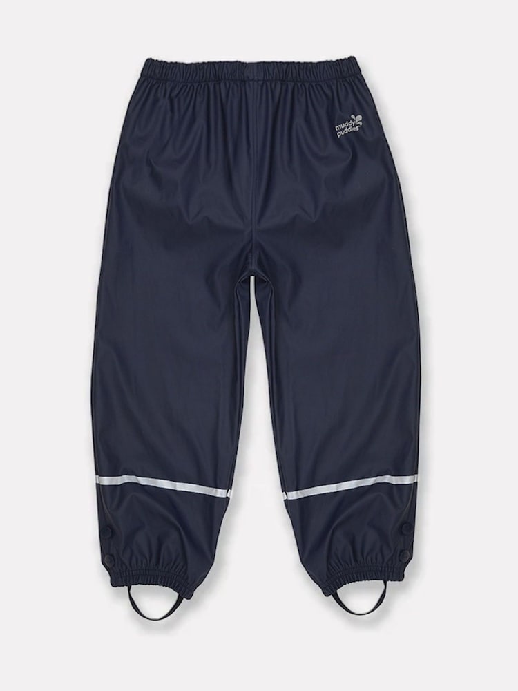Muddy Puddles Navy Blue Rainy Day Waterproof Over Trousers - Image 4 of 4