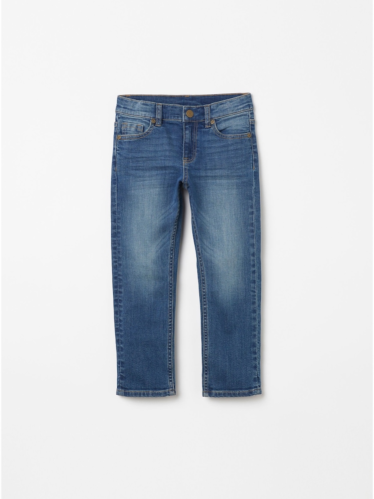 Polarn O. Pyret Blue Regular Fit Organic Cotton Jeans - Image 1 of 3