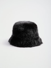 Friends Like These Black Faux Fur Bucket Hat - Image 3 of 5