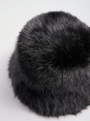 Friends Like These Black Faux Fur Bucket Hat - Image 5 of 5