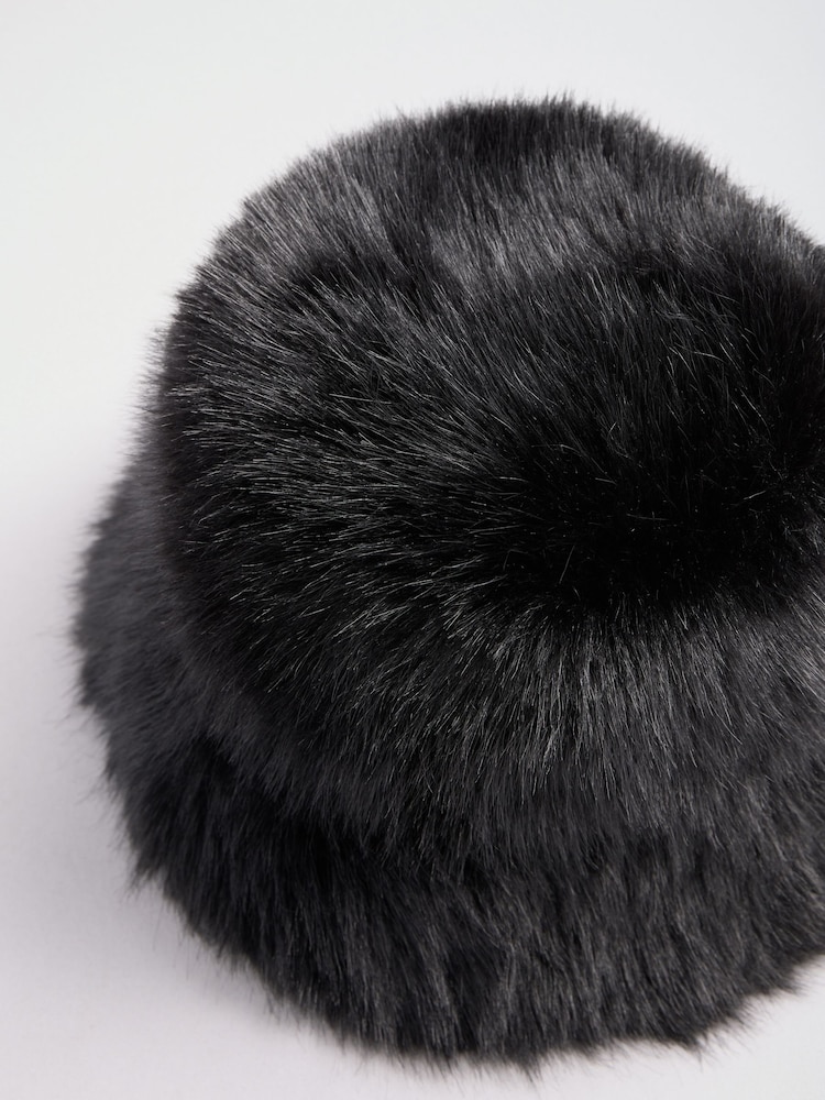 Friends Like These Black Faux Fur Bucket Hat - Image 5 of 5