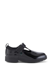 Kickers Black Infants Lachly T-Bar Patent Leather School Shoes - Image 1 of 7