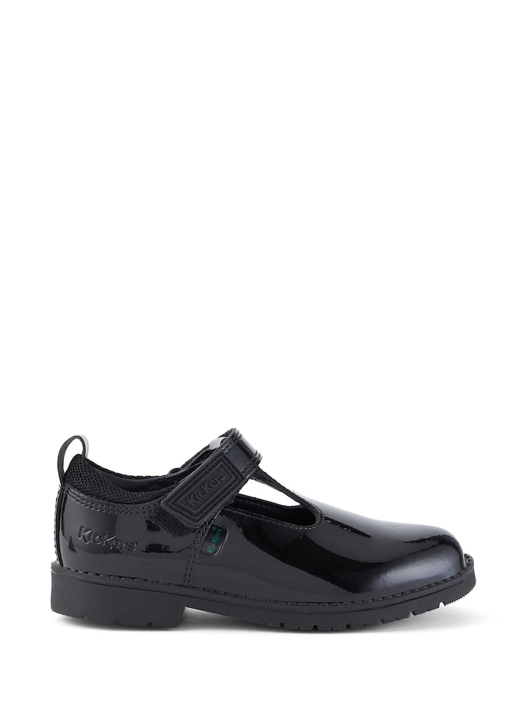 Kickers Black Infants Lachly T-Bar Patent Leather School Shoes - Image 1 of 7